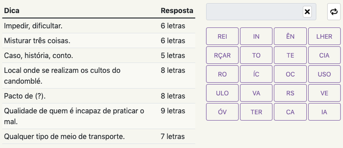 Sílabas Sortidas - Dicas
