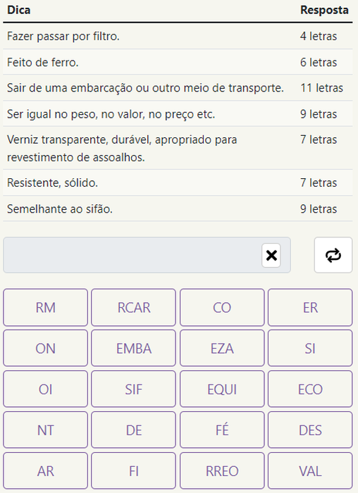 Sílabas Sortidas - Dicas