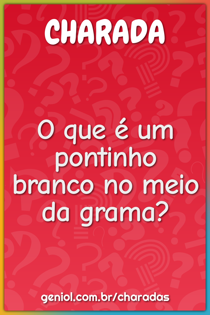 O que é um pontinho branco no meio da grama?