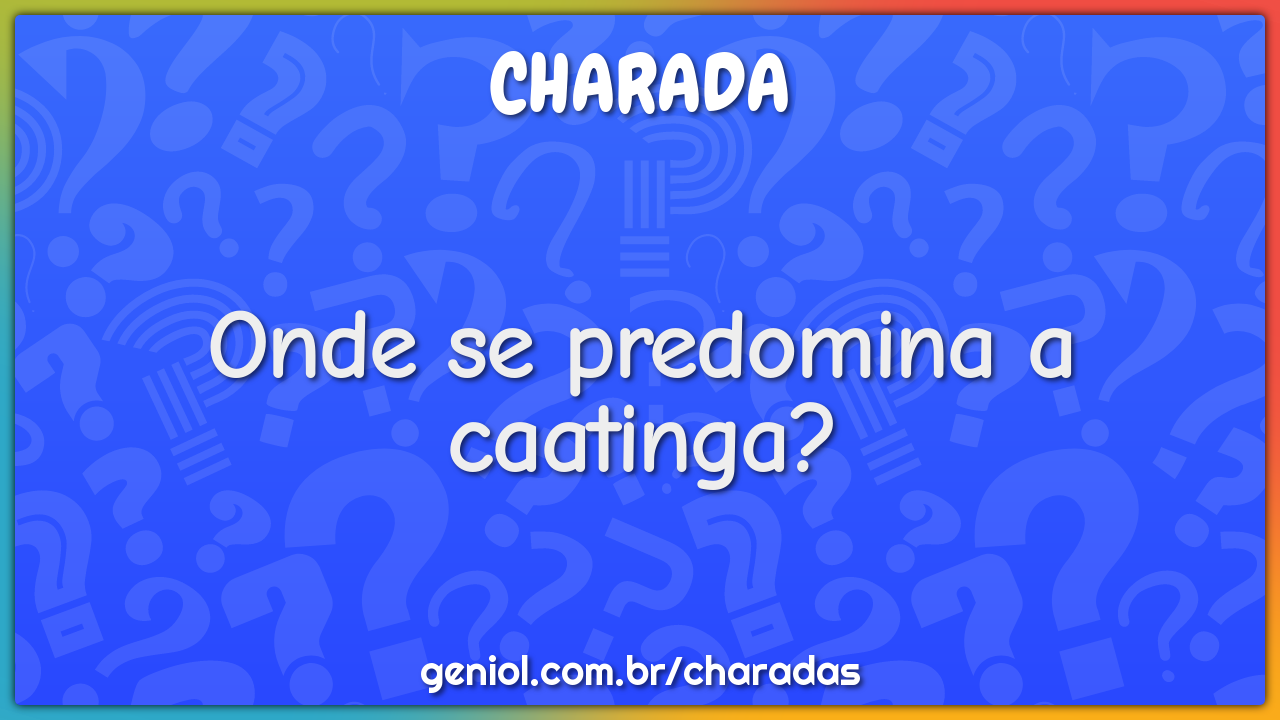 Onde se predomina a caatinga?