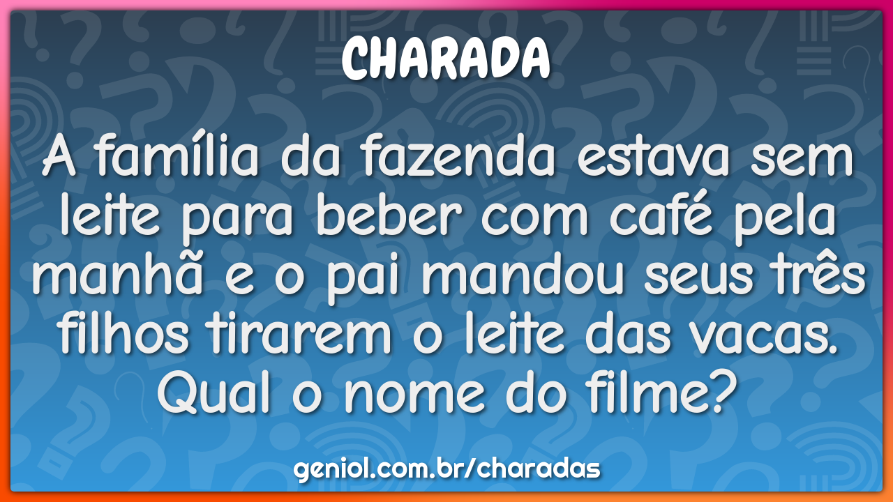 A família da fazenda estava sem leite para beber com café pela manhã e...