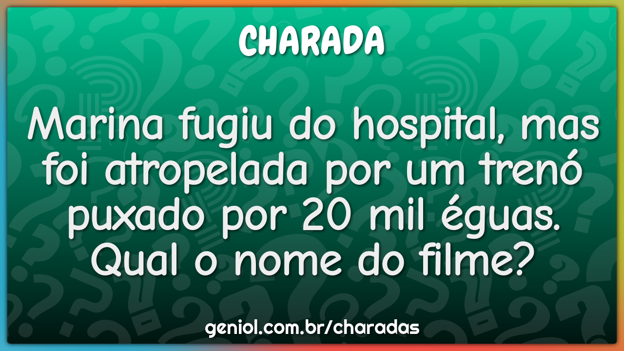 Marina fugiu do hospital, mas foi atropelada por um trenó puxado por...