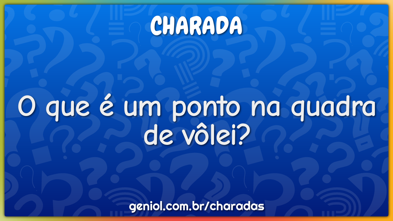 O que é um ponto na quadra de vôlei?