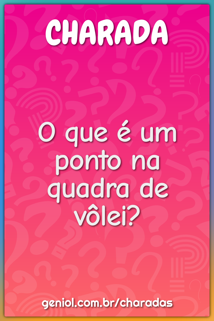 O que é um ponto na quadra de vôlei?