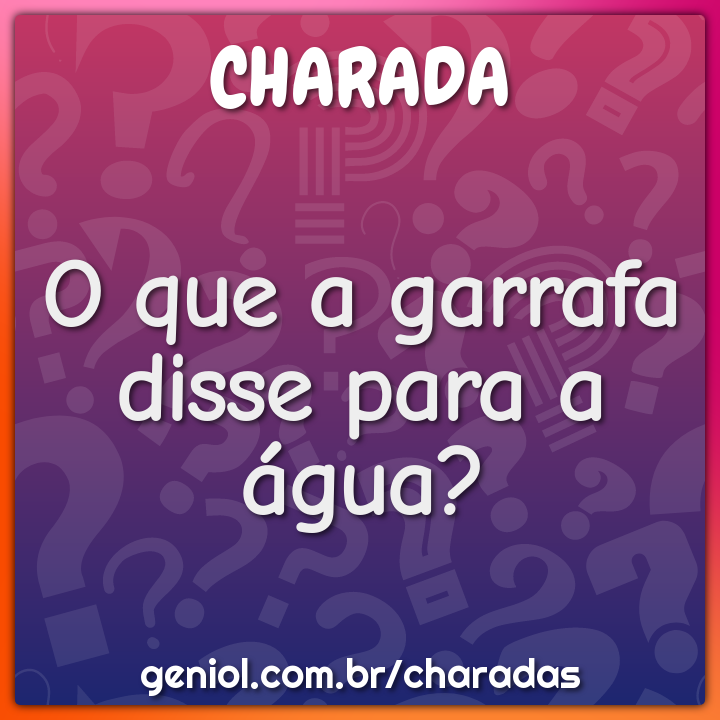 O que é, o que é? Quando bate na pedra não quebra e quando cai na água -  Charada e Resposta - Geniol