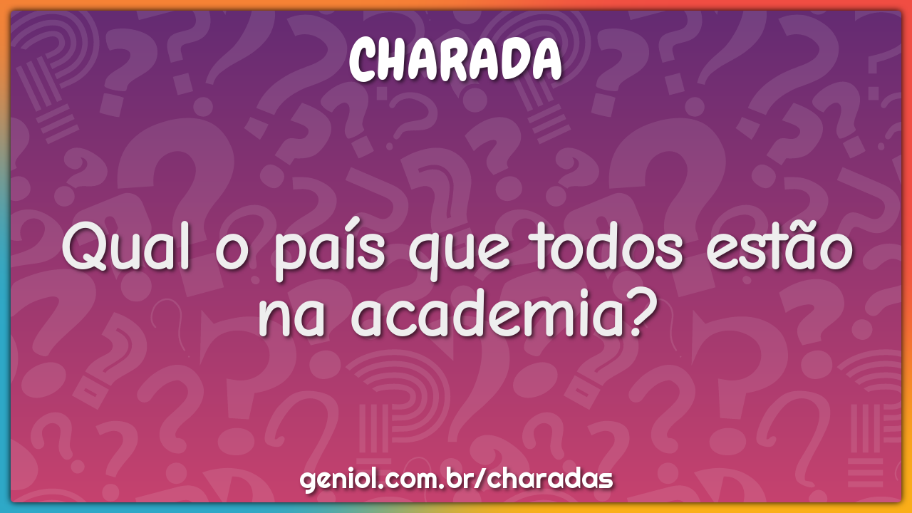 Qual número vai na academia? - Charada e Resposta - Geniol