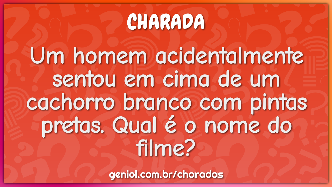 Um homem acidentalmente sentou em cima de um cachorro branco com...