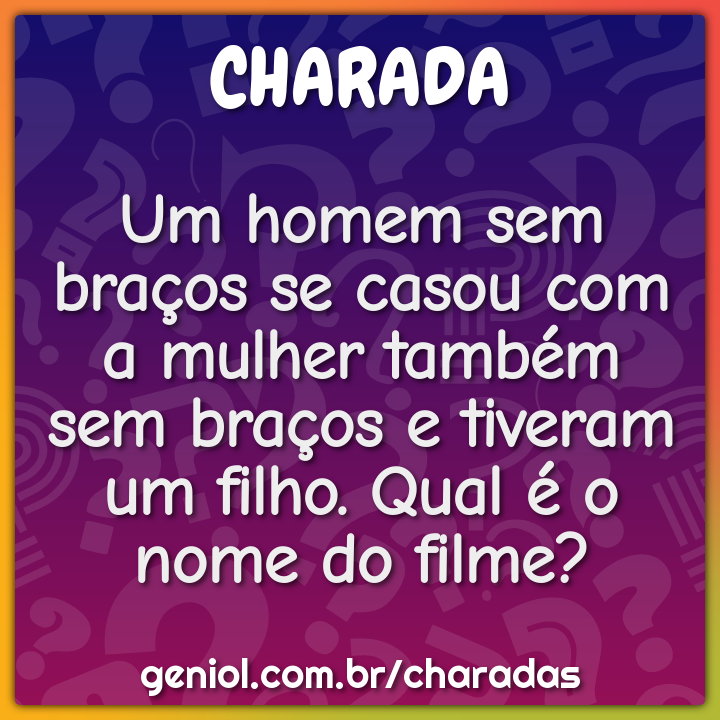 Um homem sem braços se casou com a mulher também sem braços e tiveram...