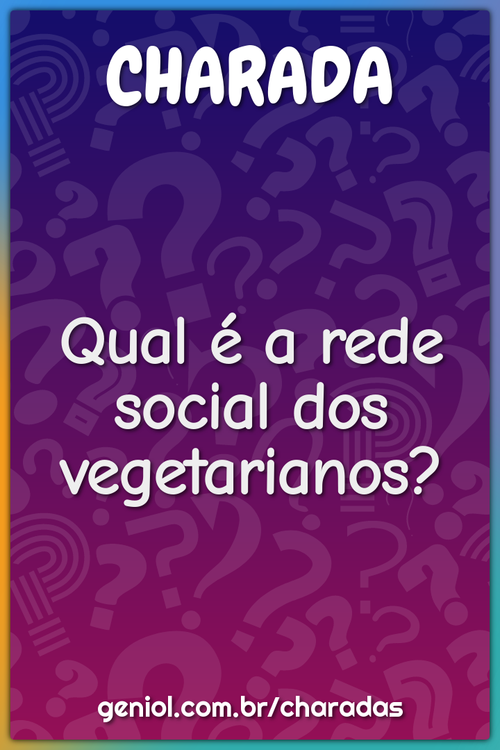 Qual é a rede social dos vegetarianos?