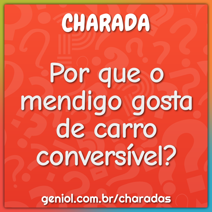 Charadas de Carros com Respostas - Geniol