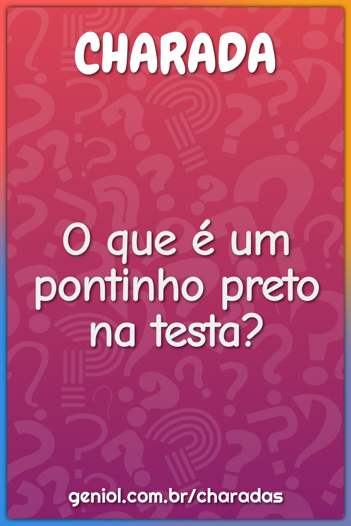 O que é um pontinho preto na testa?