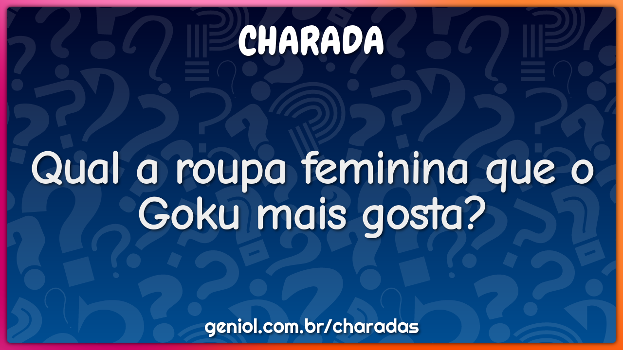 Qual a roupa feminina que o Goku mais gosta?