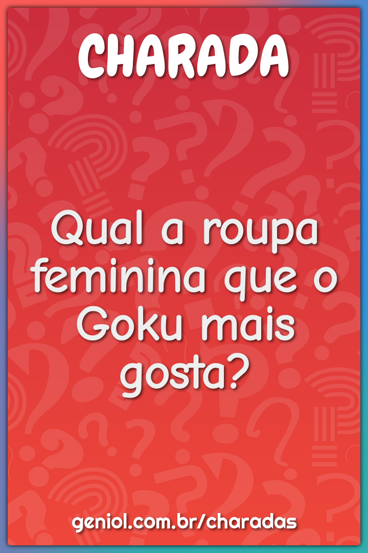 Qual a roupa feminina que o Goku mais gosta?