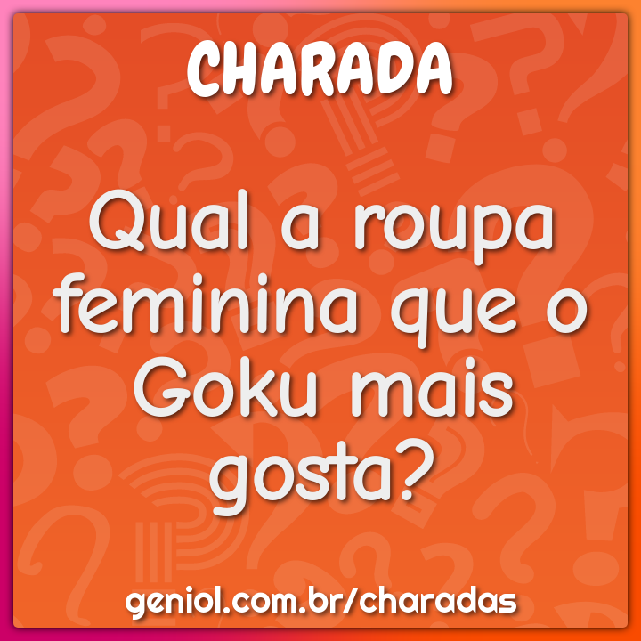 Qual a roupa feminina que o Goku mais gosta?