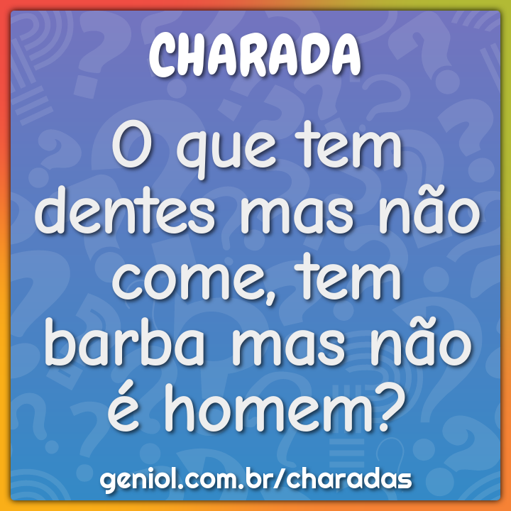 O que o dente falou para broca? - Charada e Resposta - Geniol