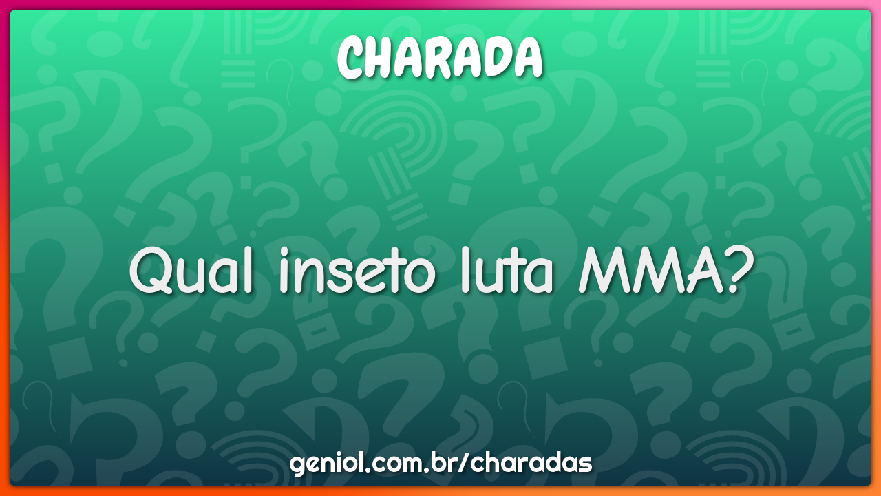 Qual inseto luta MMA?