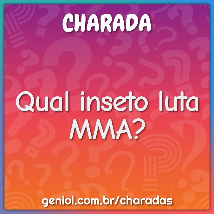 Qual inseto luta MMA?