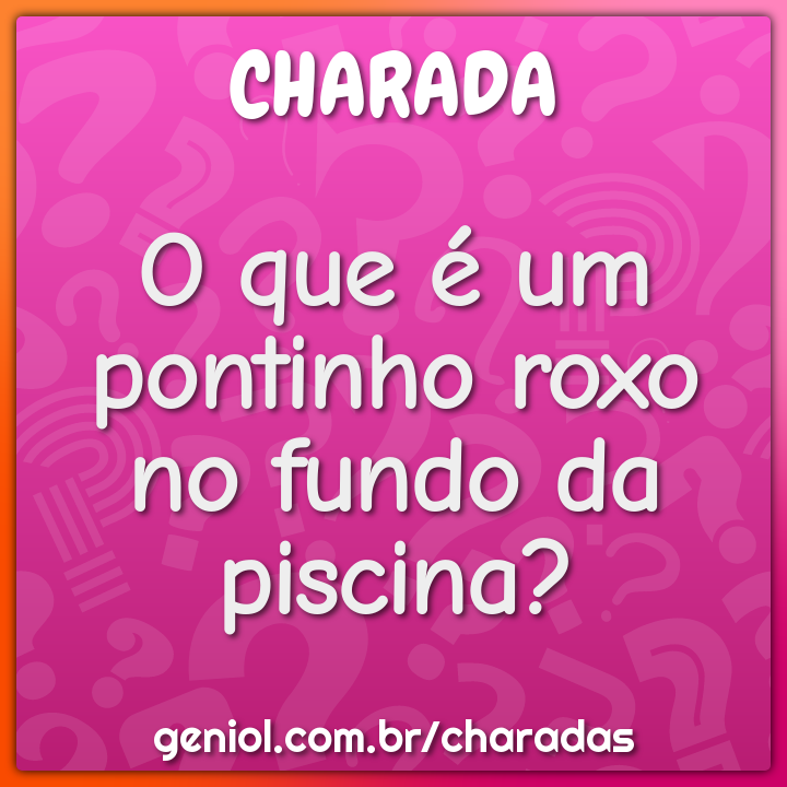 O que é um pontinho roxo no fundo da piscina?