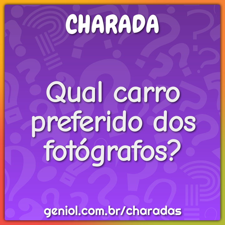 Qual carro preferido dos fotógrafos?