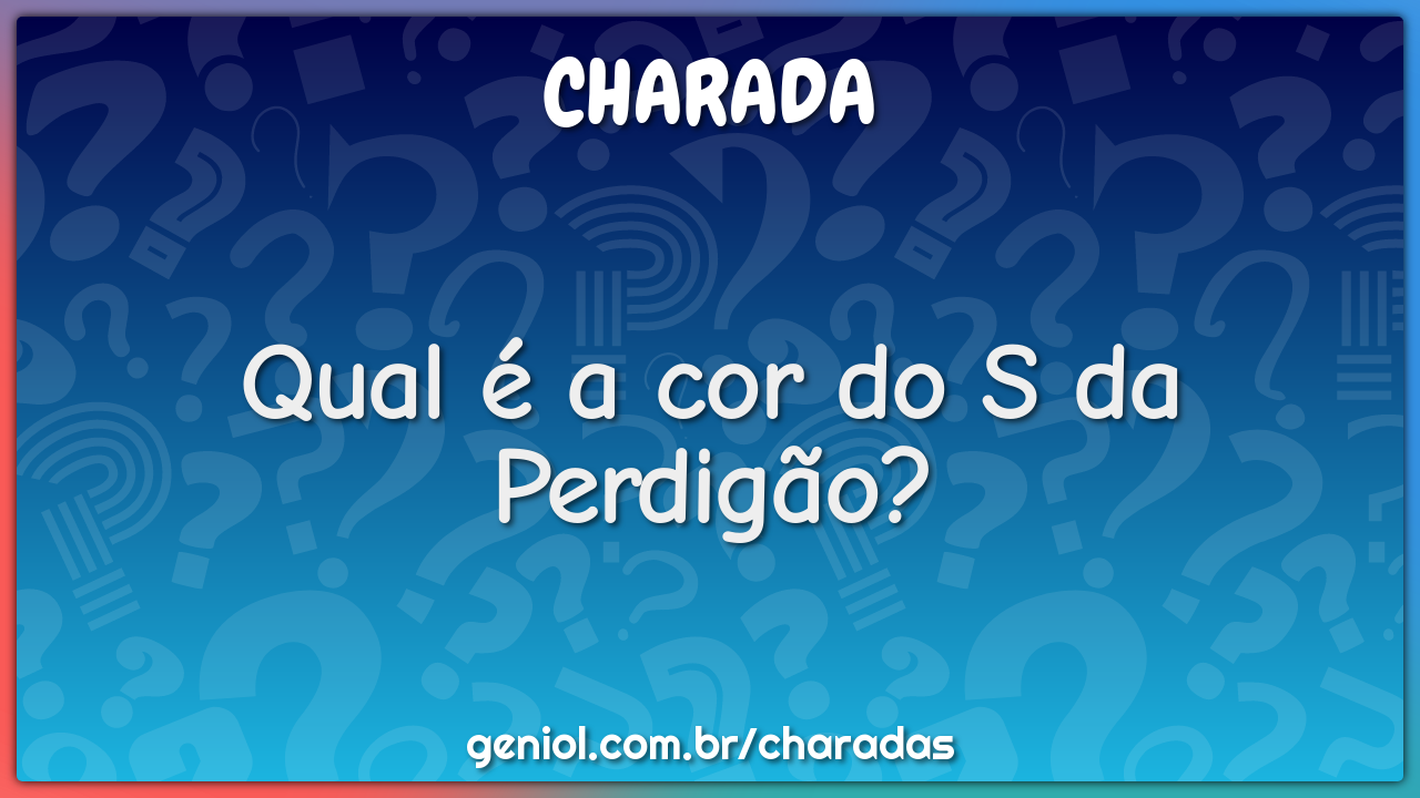 Qual é a cor do S da Perdigão?