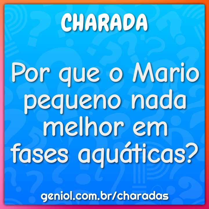 Por que o Mario pequeno nada melhor em fases aquáticas?