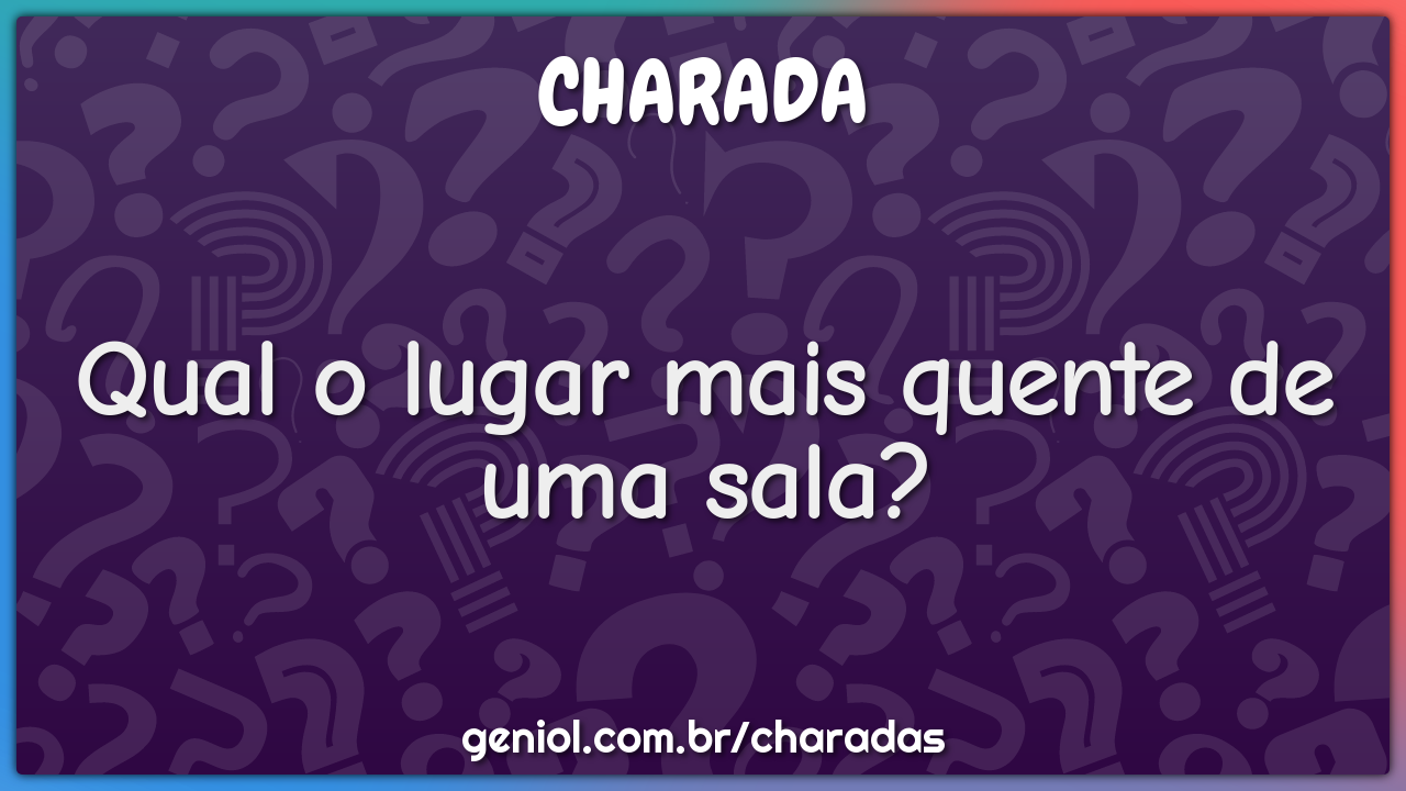 Qual o lugar mais quente de uma sala?