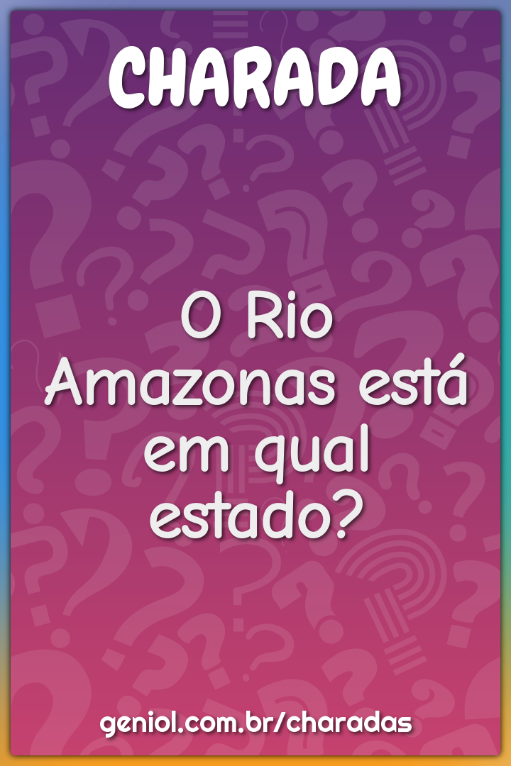 O Rio Amazonas está em qual estado?