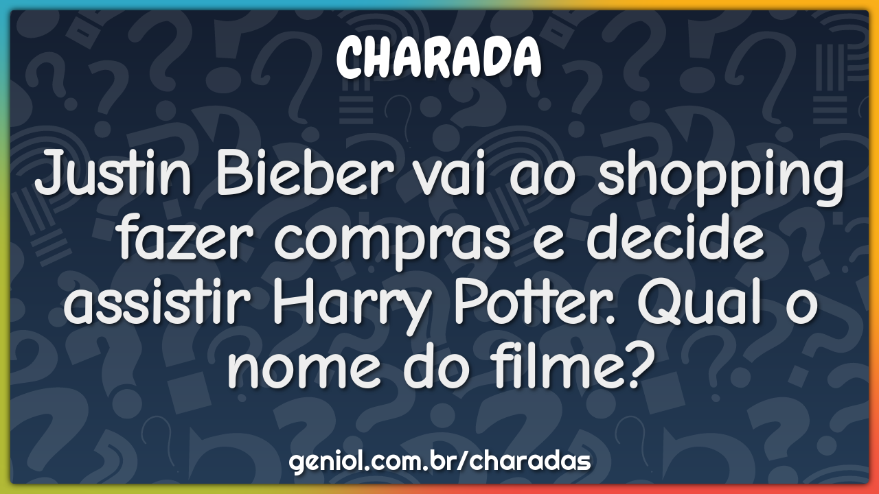 Justin Bieber vai ao shopping fazer compras e decide assistir Harry...